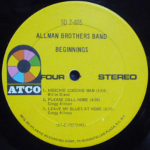 ALLMAN BROTHERS BAND - Beginnings