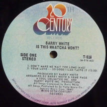 BARRY WHITE - Is this whatcha wont?