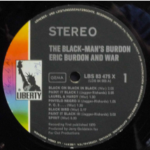 ERIC BURDON AND WAR - The Black-Man's Burdon