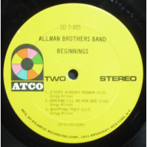 ALLMAN BROTHERS BAND - Beginnings