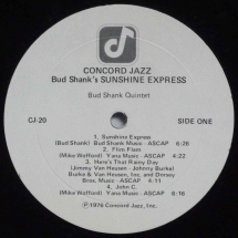 BUD SHANK - Sunshine Express
