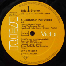 ELVIS PRESLEY - A Legendary Performer Vol.1