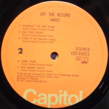 SWEET - Off the record